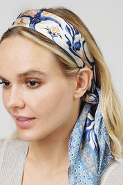 Floral Printed Satin Scarf/HeadWrap