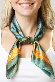 Floral Printed Satin Scarf/HeadWrap