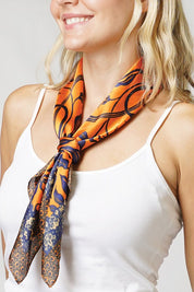 Floral Printed Satin Scarf/HeadWrap