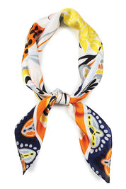 Abstract Print Satin Scarf/HeadWrap