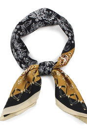 Elephant Paisley Print Satin Scarf Wrap