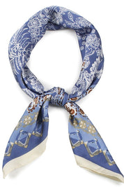 Elephant Paisley Print Satin Scarf Wrap