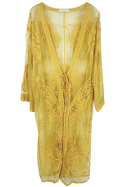 Butterfly Pattern Laced Kimono