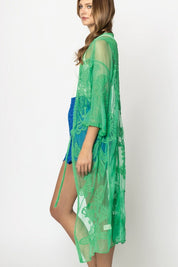 Butterfly Pattern Laced Kimono