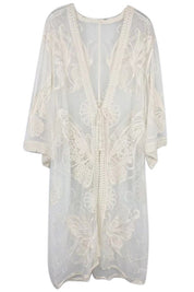 Butterfly Pattern Laced Kimono