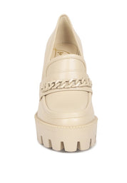 Corinne Chain Embellished Chunky Loafers