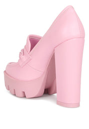 Corinne Chain Embellished Chunky Loafers