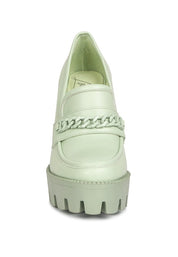 Corinne Chain Embellished Chunky Loafers