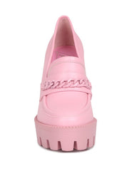 Corinne Chain Embellished Chunky Loafers