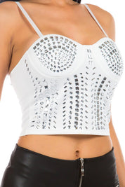 Party Dress Top With Rhinestones