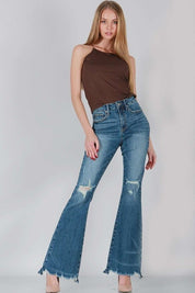 HIGH RISE BOOT CUT WITH DESTROY