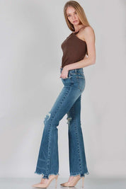 HIGH RISE BOOT CUT WITH DESTROY