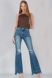 HIGH RISE BOOT CUT WITH DESTROY