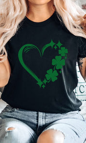 Lucky Clover Heart Graphic Tee