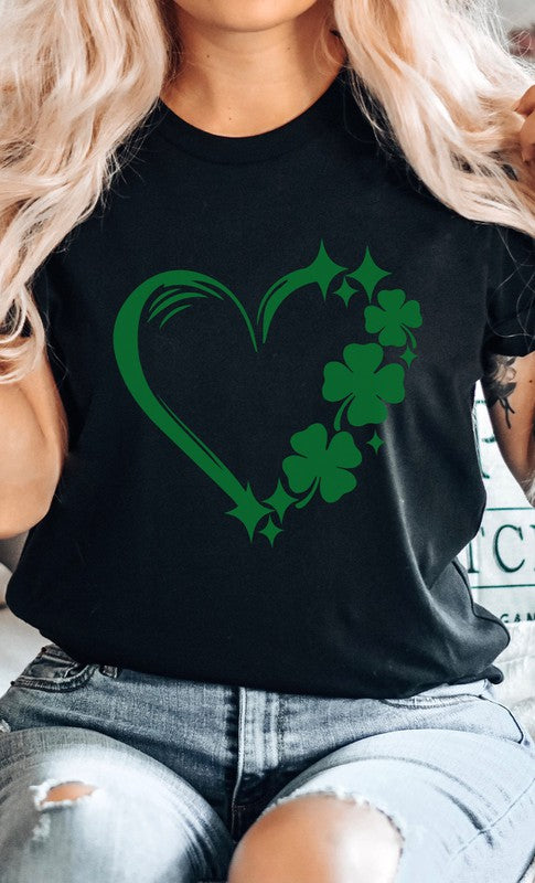 Lucky Clover Heart Graphic Tee