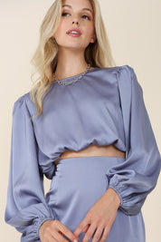 Dressed Up Satin Two Piece Mermaid Dress Set