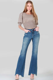 MID RISE BOOT CUT WITH DESTROY