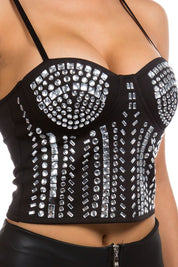 Party Dress Top With Rhinestones