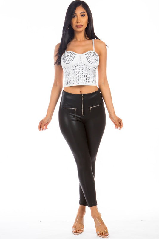Party Dress Top With Rhinestones