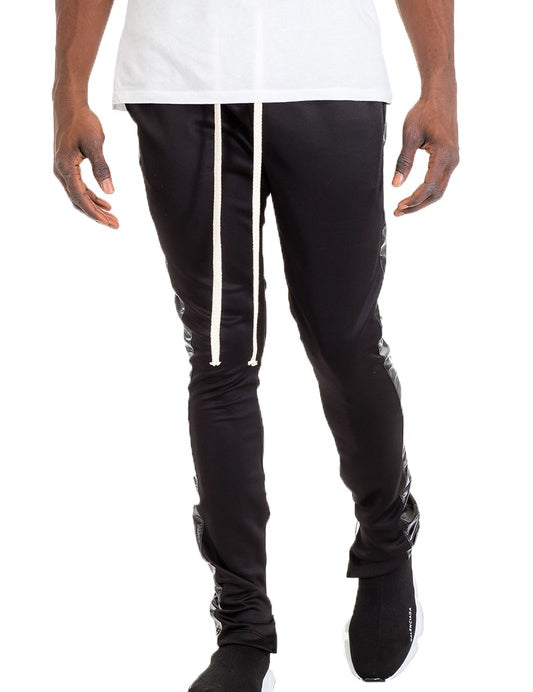 Leather Tape Track Pants