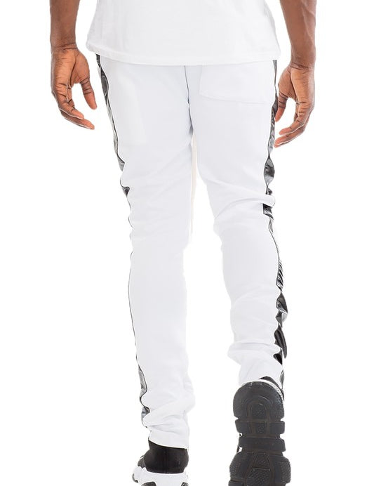 Leather Tape Track Pants
