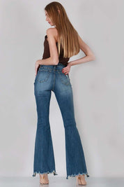 HIGH RISE BOOT CUT WITH DESTROY