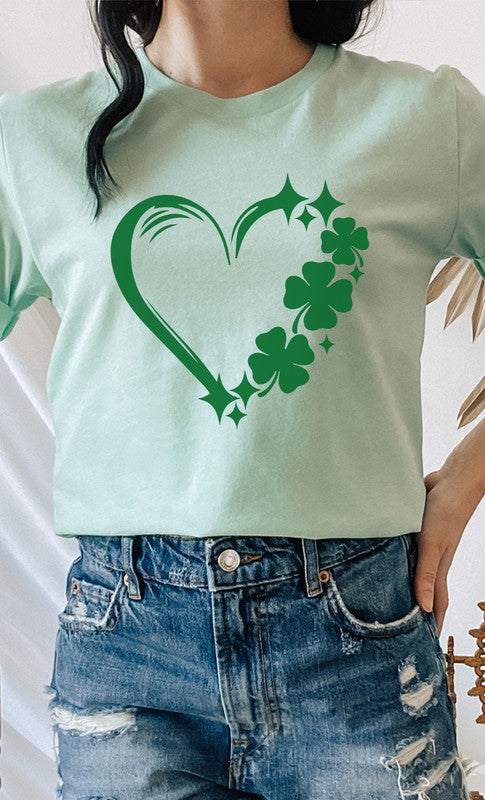 Lucky Clover Heart Graphic Tee