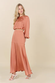 Dressed Up Satin Two Piece Mermaid Dress Set