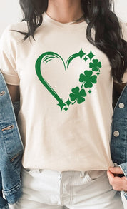Lucky Clover Heart Graphic Tee