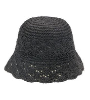 HANDMADE CROCHET FOLDABLE STRAW BUCKET HAT